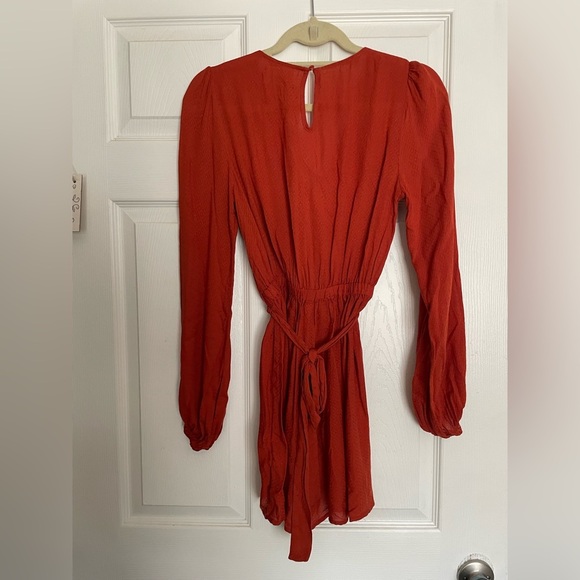 Urban Outfitters Terracotta Rust Orange Long Sleeve Romper NWT - Picture 9 of 14